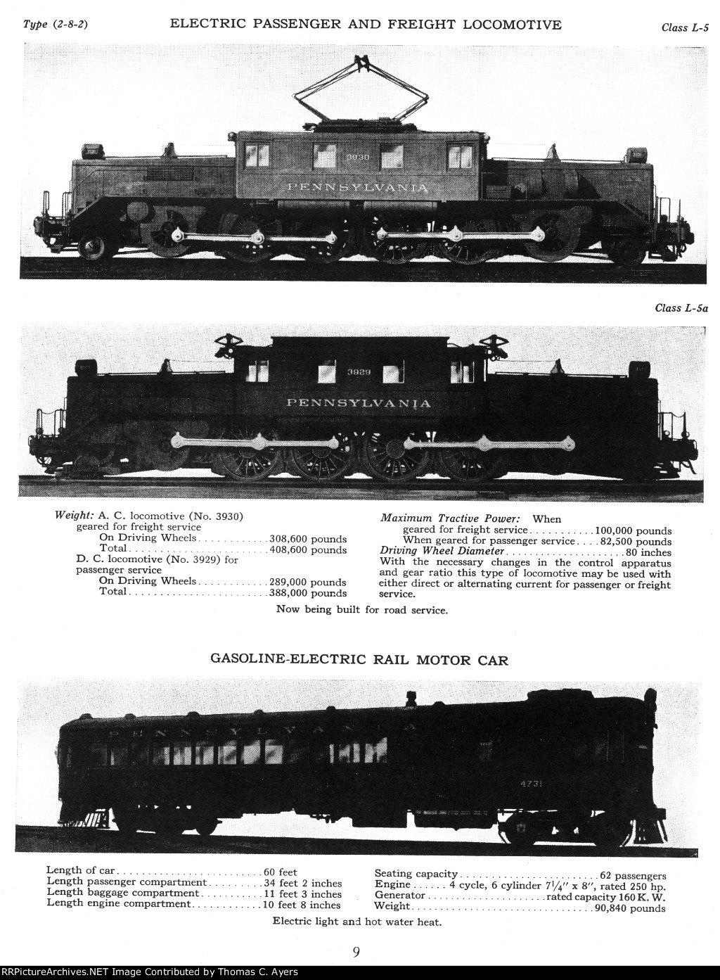 PRR "Modern Cars And Locomotives: 1926," Page 9